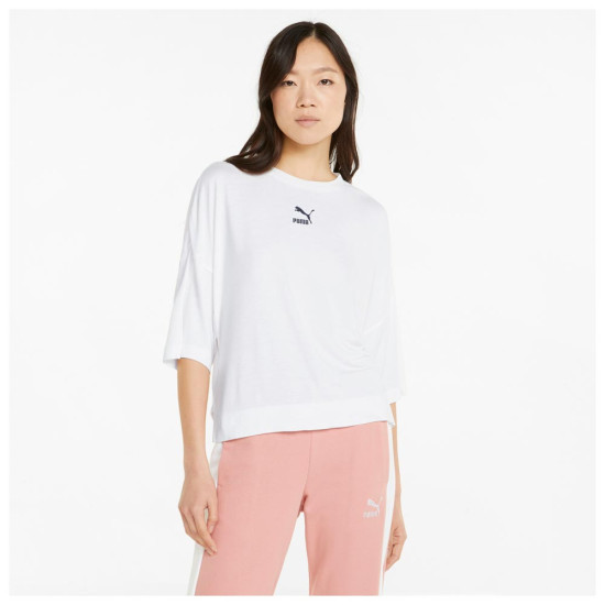 Puma Γυναικεία κοντομάνικη μπλούζα Classics Oversized Splitside Tee Puma Γυναικεία κοντομάνικη μπλούζα Classics Oversized Splitside Tee